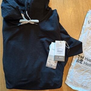 Vuori Black Heather Halo Essential Hoodie